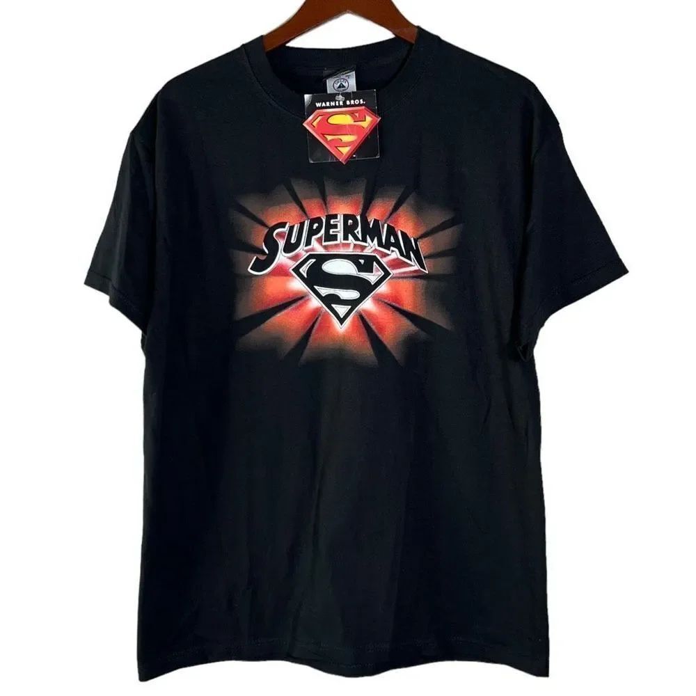 RARE Deadstock Vintage Y2K 2001 Warner Bros DC Comics Superman Spell-out T-shirt